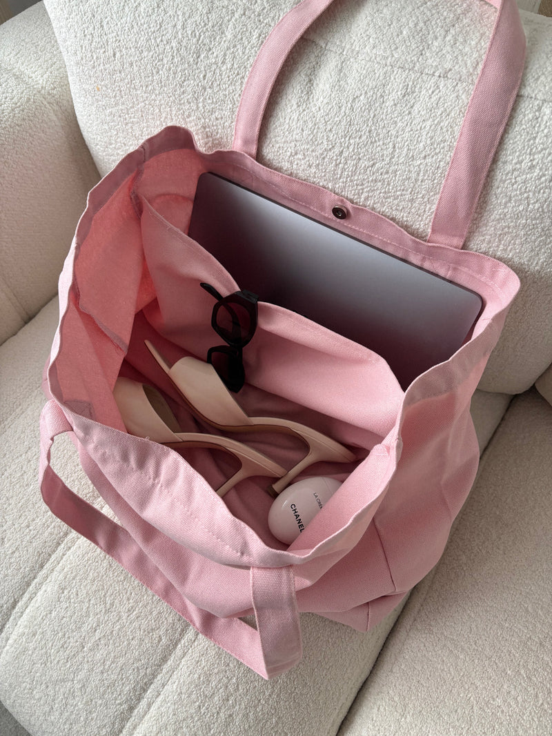 Ardore Active Premium Large Tote Bag | Pink Macaron