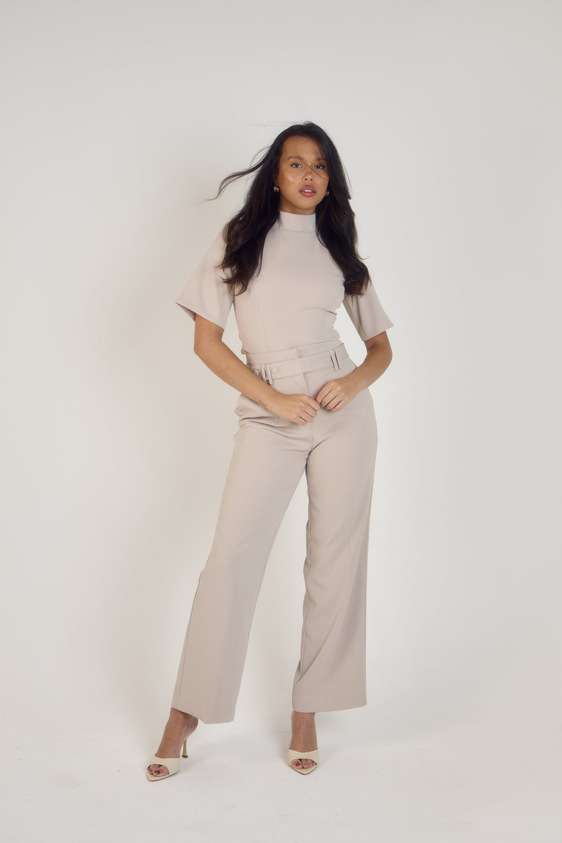 Wide leg high waisted very flattering, tummy flattering, comfortable premium tailored wide leg trousers perfect for the office