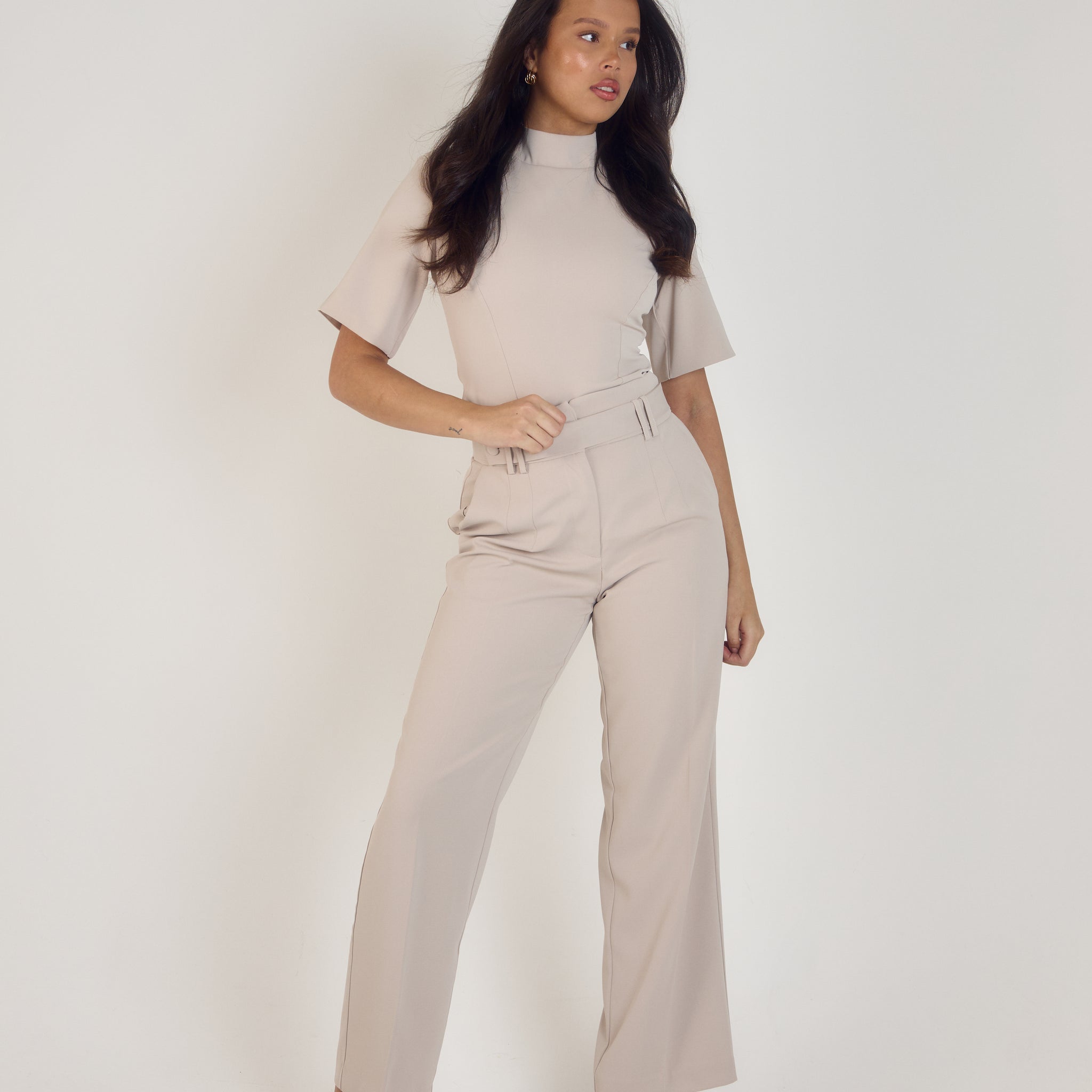 Wide leg high waisted very flattering, tummy flattering, comfortable premium tailored wide leg trousers perfect for the office
