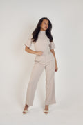 Wide leg high waisted very flattering, tummy flattering, comfortable premium tailored wide leg trousers perfect for the office
