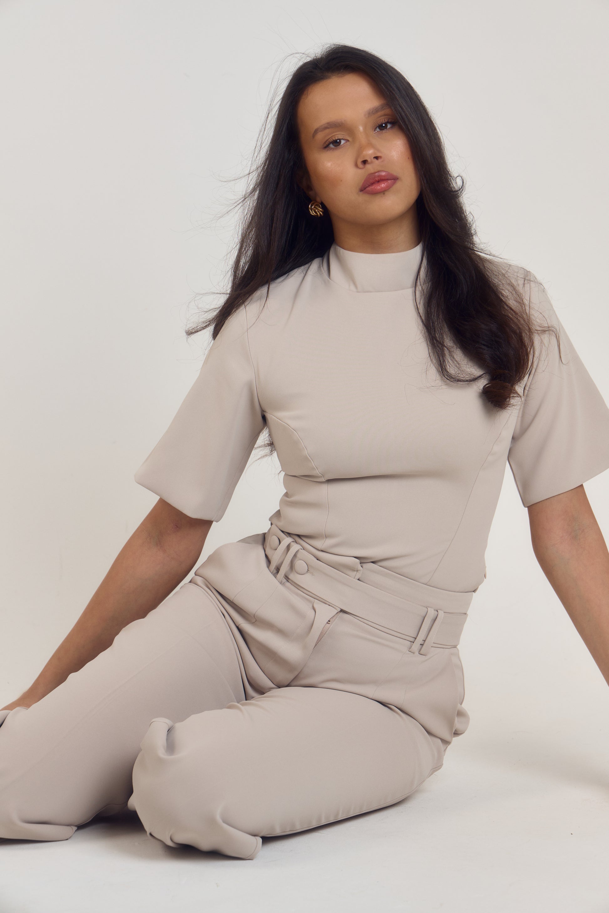 Wide leg high waisted very flattering, tummy flattering, comfortable premium tailored wide leg trousers perfect for the office