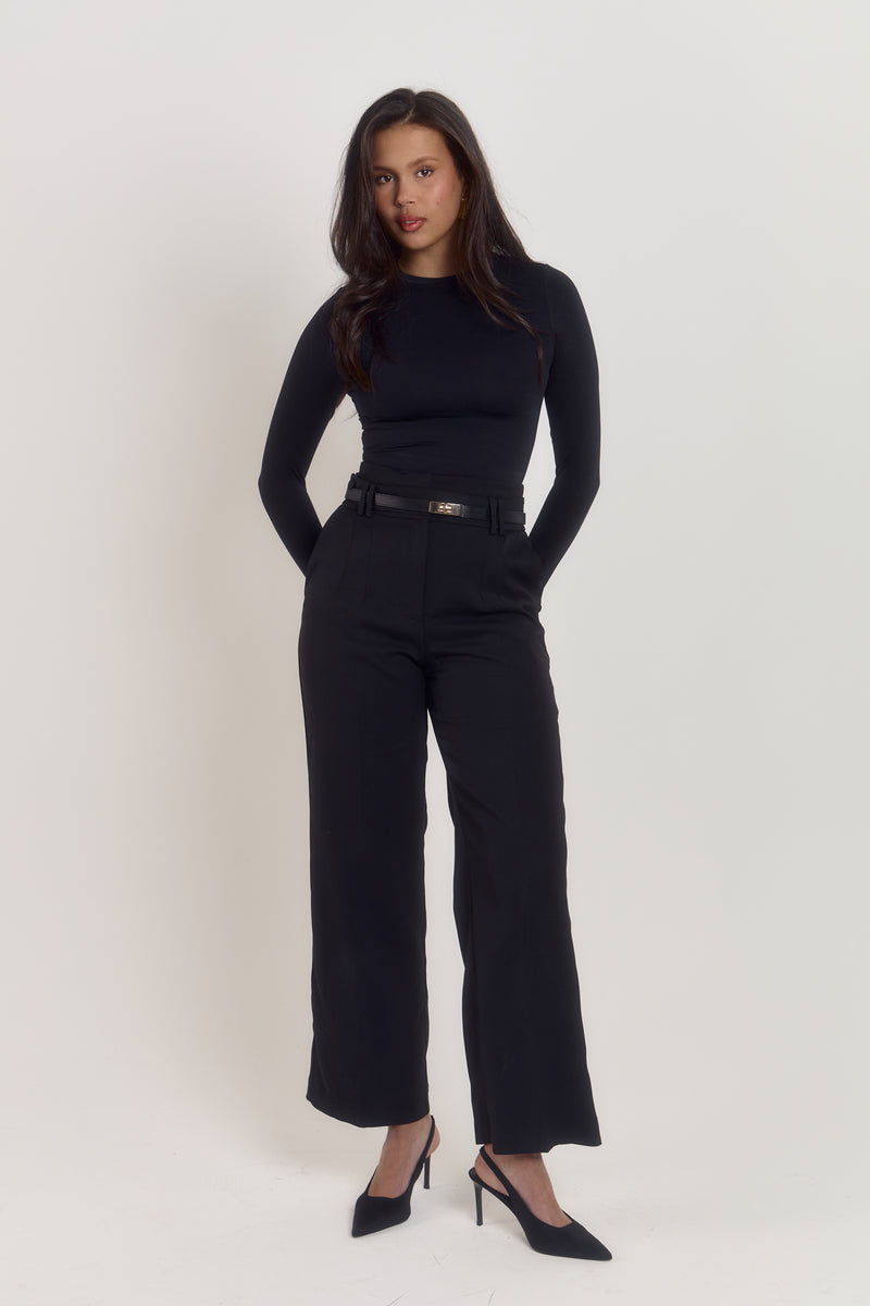 Contour Form Long Sleeve Bodysuit | Classic Noir