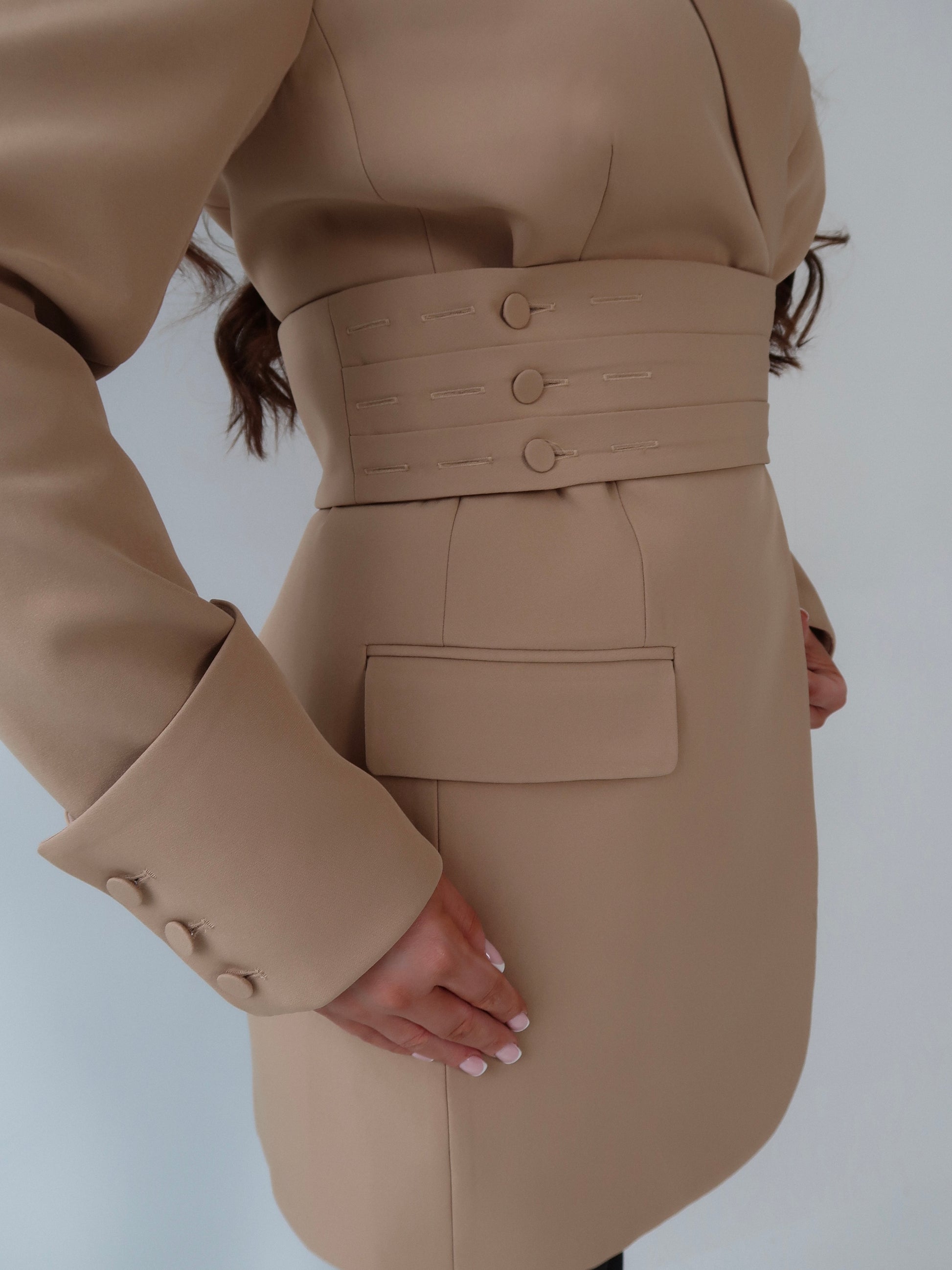 Caramel Creme, Beige, Blazer Dress, Tailored Dress. Belted Dress,Long Sleeve Dress, Chic Dress, Womens Blazer, Womens Blazer Dress, Burgundy Outfit, Camel Dress, Camel Blazer, Tan Dress, Tan Blazer