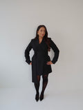Black Dress, Little Black Dress, LBD, Blazer Dress, Tailored Dress. Belted Dress,Long Sleeve Dress, Chic Dress, Womens Blazer, Womens Blazer Dress, Camel Outfit, Camel Dress, Black Blazer, Black Dress, 