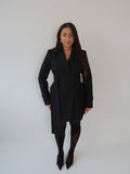 Black Dress, Little Black Dress, LBD, Blazer Dress, Tailored Dress. Belted Dress,Long Sleeve Dress, Chic Dress, Womens Blazer, Womens Blazer Dress, Camel Outfit, Camel Dress, Black Blazer, Black Dress, 
