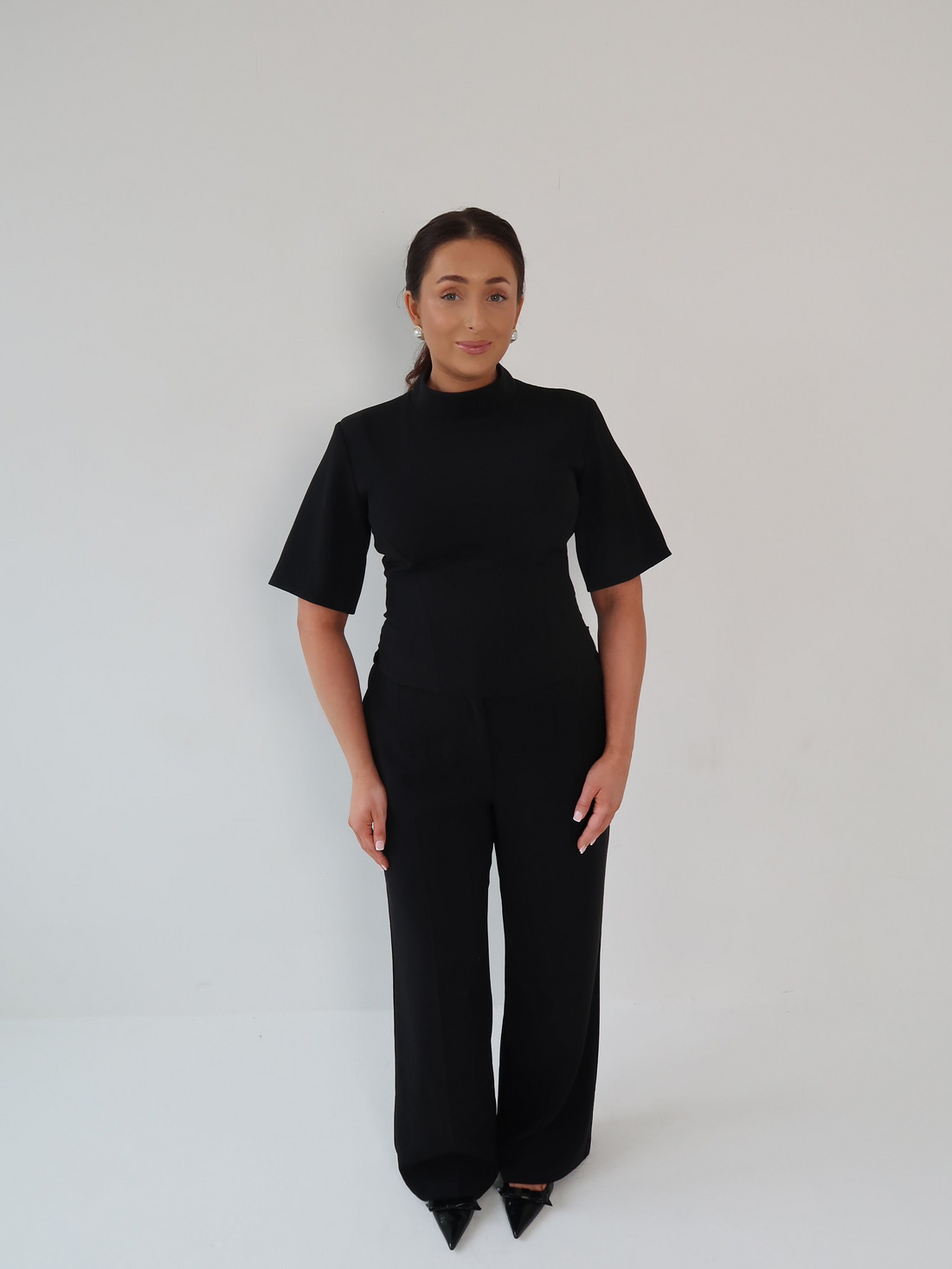  Smart Top, High Neck Top, Womens Work Top, Womens Office Top