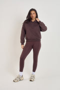 Classic women’s brown oversized collared sweater premium cotton